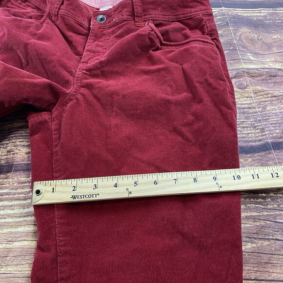 Sonoma Life+StyleWomens 10 Corduroy Pants Red Straight Leg Modern Fit - Picture 7 of 10